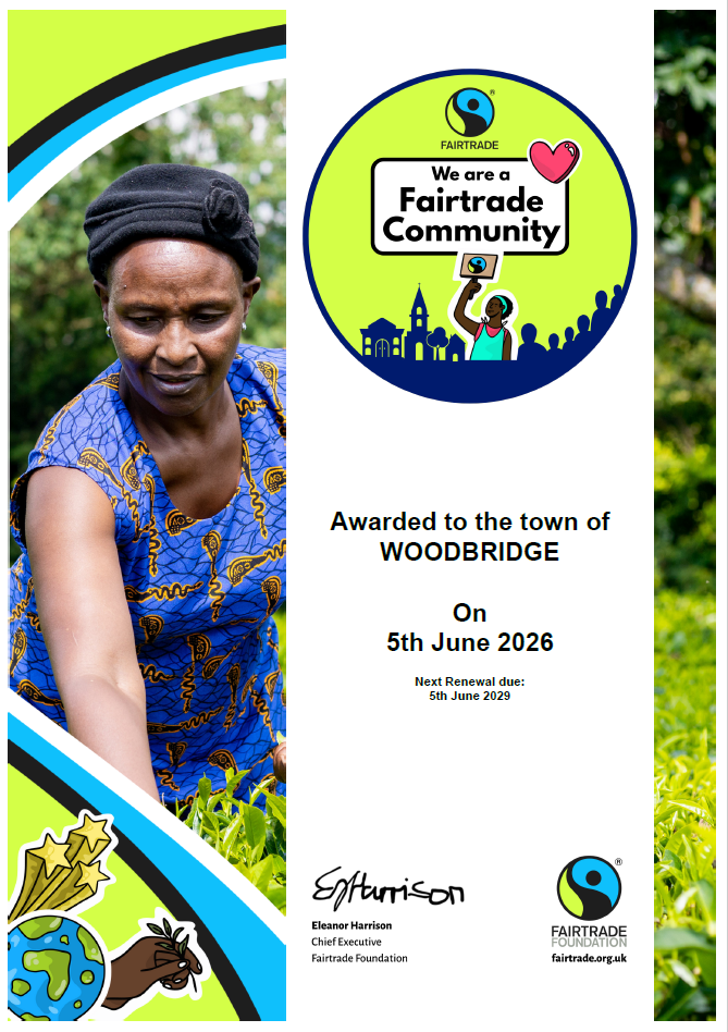 Woodbridge Town continues to be a Fairtrade Community Town image