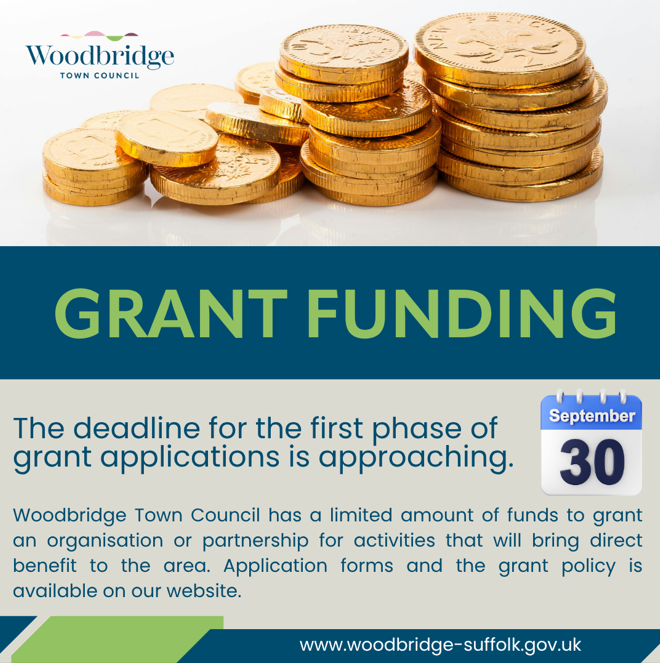 Woodbridge Town Council Grants Scheme - Deadline 30th September 2026 image